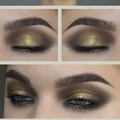 Złoty smokey eye