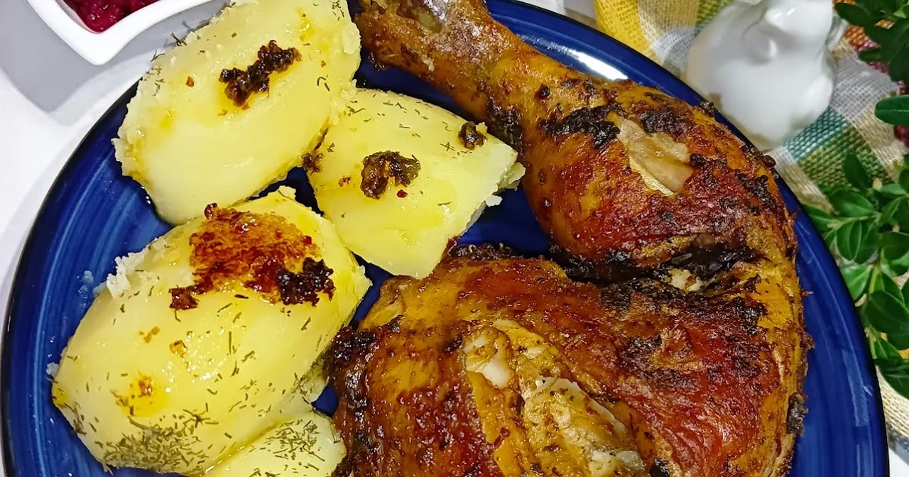 Ćwiartki kurczaka pieczone w maśle z przyprawami