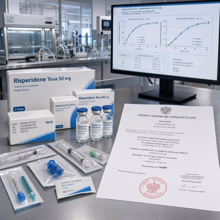 GIF zakazuje wprowadzania do obrotu Risperidone Teva 50 mg — decyzja z rygorem natychmiastowej wykonalności