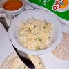 Lekka pasta z czosnkiem na waflach ryżowych