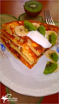 Owsiano ryżowy omlet z owocami