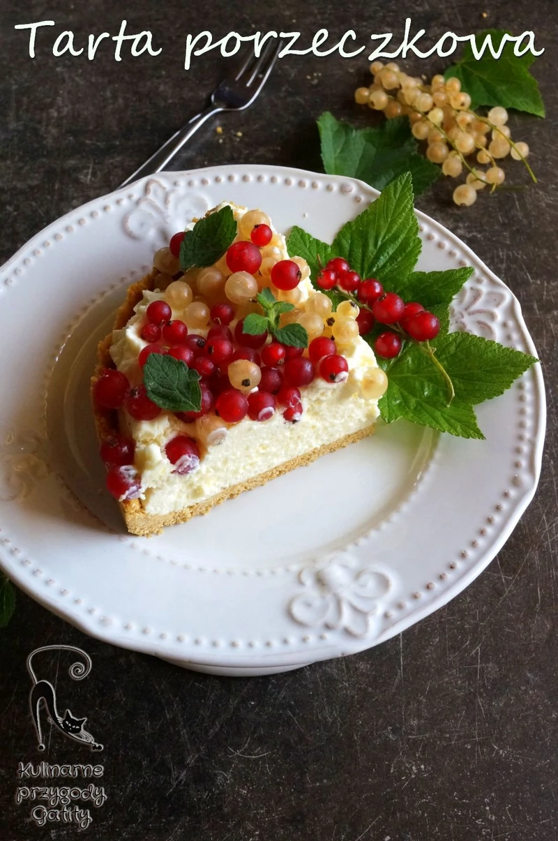 Porzeczkowa tarta z białą czekoladą