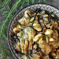 Bakłażan a'la śledzie z curry i migdałami