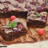 Brownie z malinami i nutellą