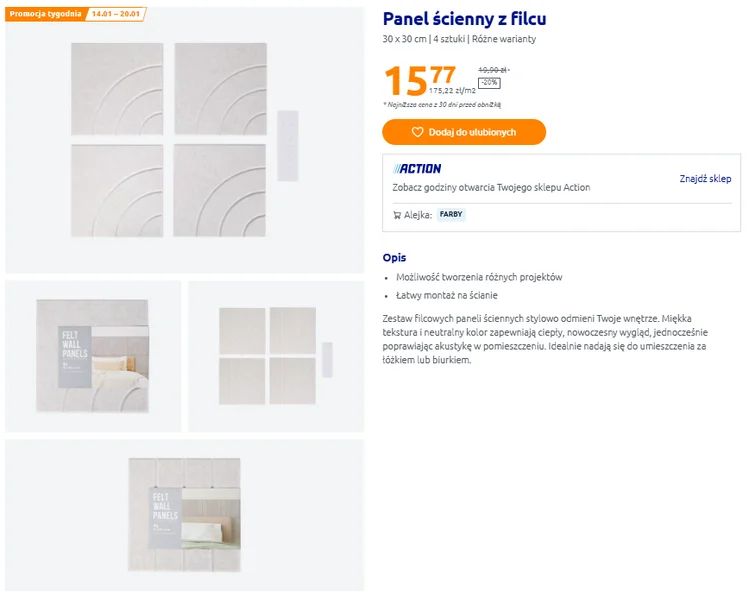 Zdjęcie Te filcowe panele z Action za 15 zł to metamorfoza ściany bez remontu w 30 minut! Naturalne kolory, lepsza akustyka, a montaż to pestka #1