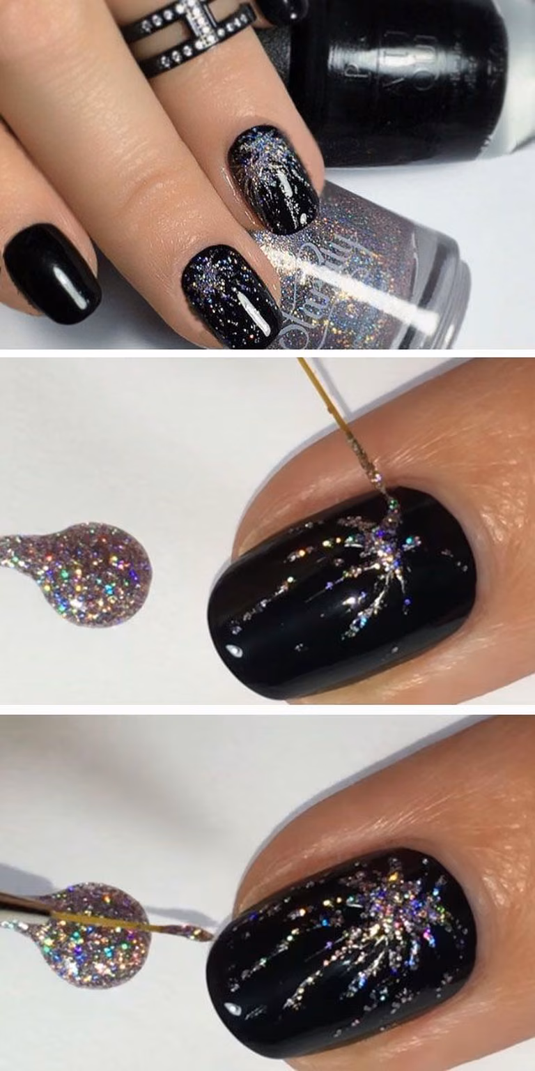 Sylwestrowy manicure- krok po kroku