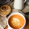 zupa z pieczonej marchewki z parmezanem