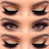 Złoty make-up z kreską