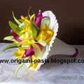 Bukiet tulipanów - origami.