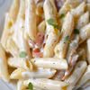 Makaron w sosie gorgonzola z boczkiem