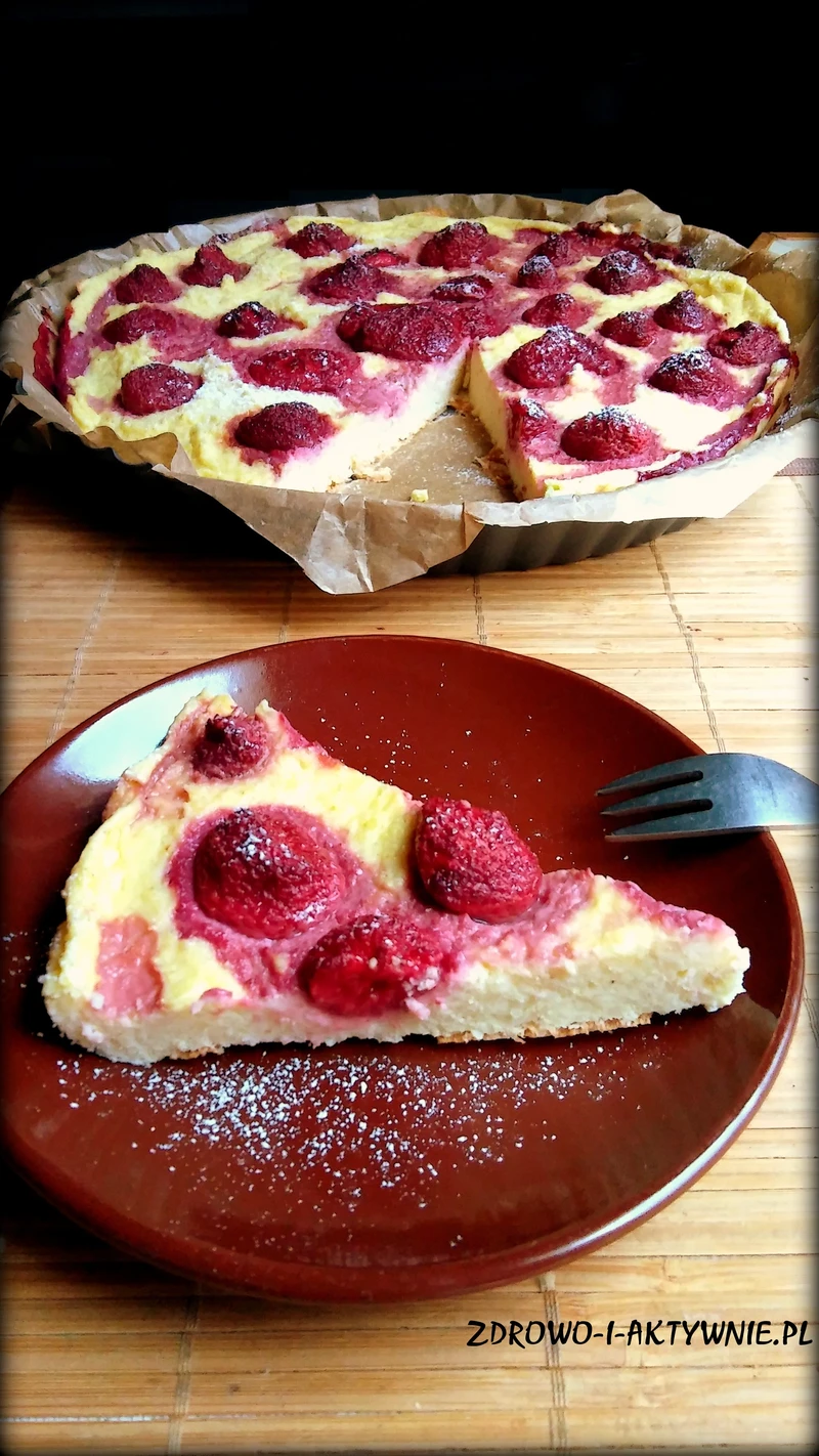 Tarta jaglana z truskawkami-przepyszna!