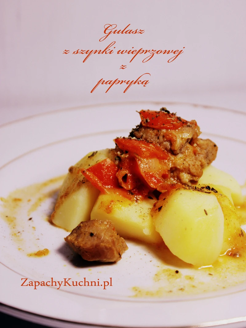Gulasz z szynki wieprzowej z papryką