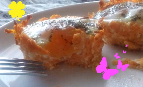 Fit wytrawne muffiny - bataty z jajkiem