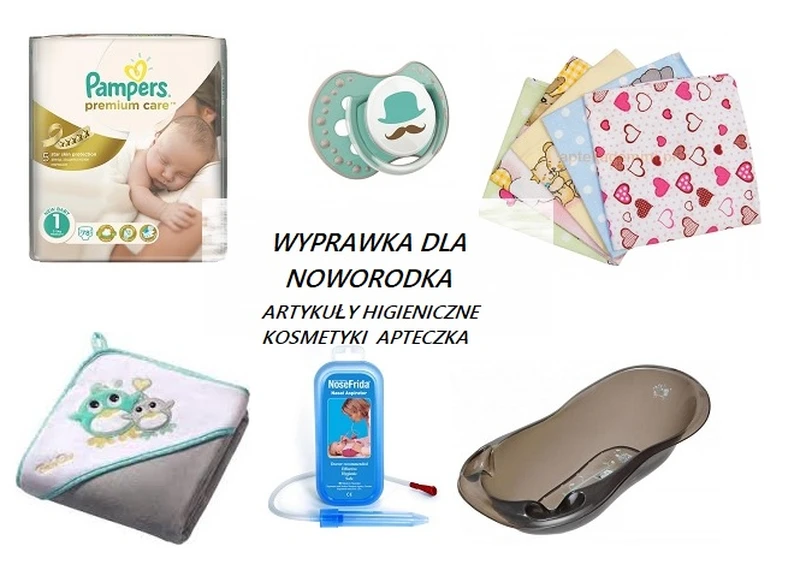 WYPRAWKA DLA NOWORODKA - NIEZBĘDNE ARTYKUŁY HIGIENICZNE, KOSMETYKI I APTECZKA