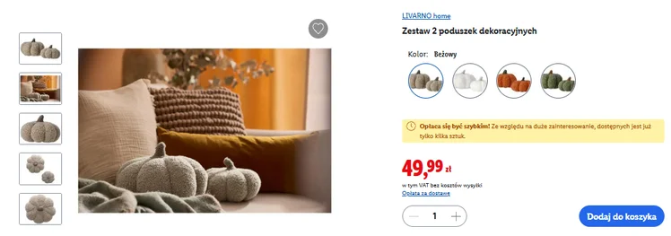 Zdjęcie Te poduszki dynie z Lidla będą hitem tej jesieni! 2 sztuki za 49 zł, wrzucisz do pralki, a nudna sofa zrobi efekt wow! #1