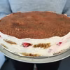 Tort Tiramisu z malinami