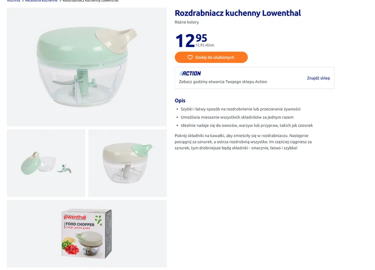 Zdjęcie Ten rozdrabniacz z Action za 12,95 zł to kuchenny sprzymierzeniec! Sieka warzywa w kilka sekund – bez hałasu, bez prądu #1