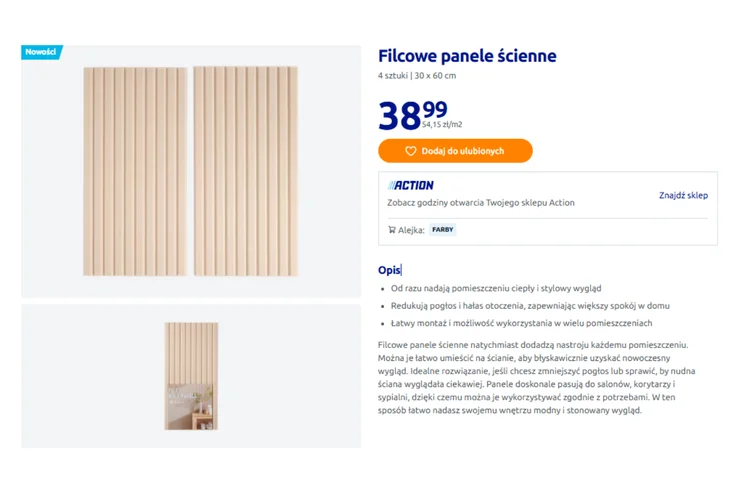 Zdjęcie Te panele z Action za 38 zł to metamorfoza pokoju w 30 minut! Filcowe lamelki, lepsza akustyka, a montaż to pestka #1