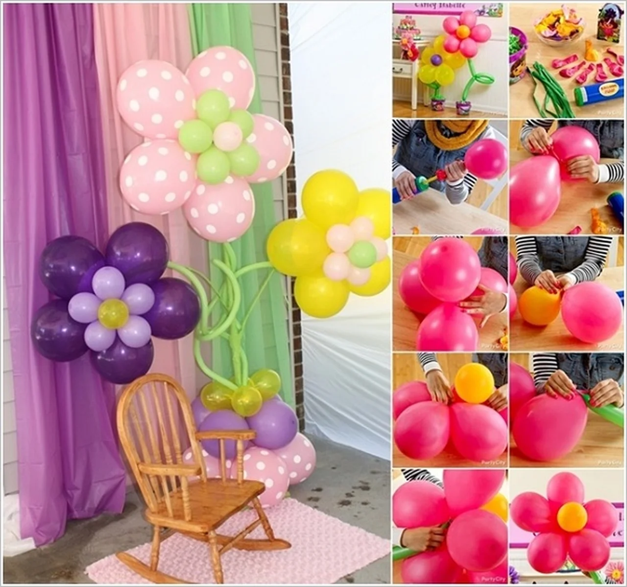 Kwiaty z balonów - dekoracje
