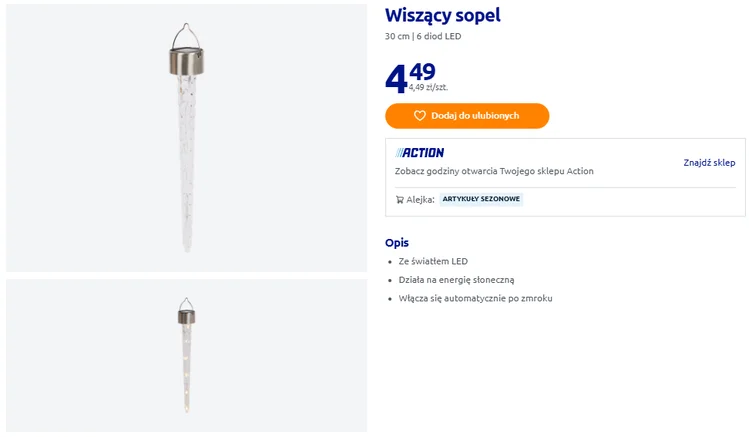 Zdjęcie Te wiszące sopelki z Action za 4 zł to hit klientów! Zero rachunków i kabli, a balkon lub ogród jak z boskiej mroźnej krainy #1