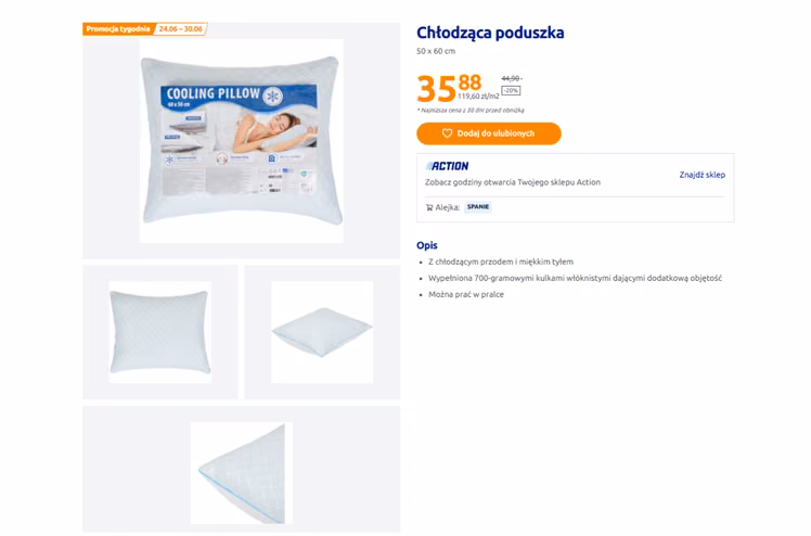 Zdjęcie Ta poduszka z Action za 35 zł uratuje noce w upalne lato! Zero bezsenności i pocenia #1