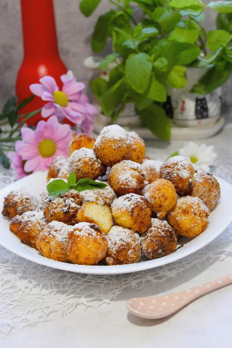 Twarogowe mini pączki