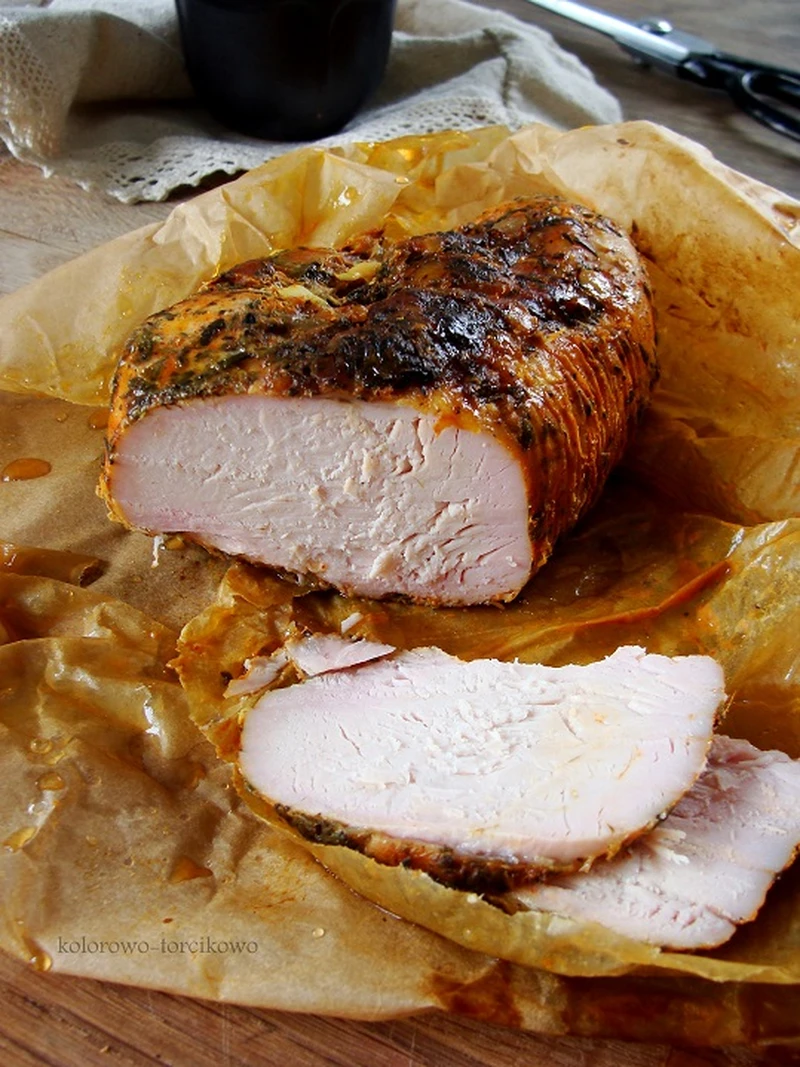 Pieczona pierś z indyka