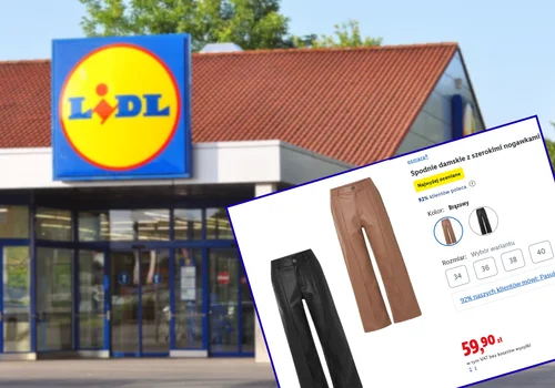 Te spodnie z Lidla za 59 zł robią furorę! Imitacja skóry, szerokie nogawki i wysoki stan - bosko wydłużają i modelują talię