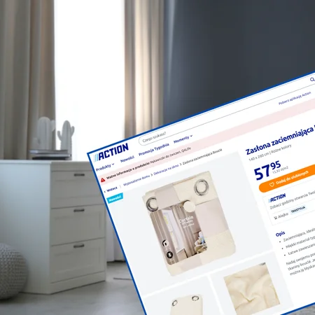 Te zasłony z Action za 57 zł zrobią w pokoju efekt wow! Praktyczne pierścienie, miękki oryginalny materiał bouclé - świetne zaciemniają