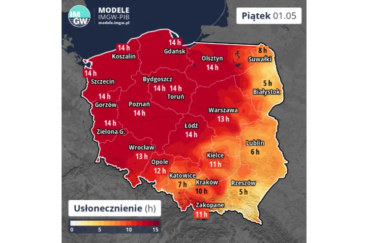 Zdjęcie Jaka pogoda na majówkę 2026? IMGW opublikowało prognozę -  mapy Polski zalały się czerwonym kolorem #2