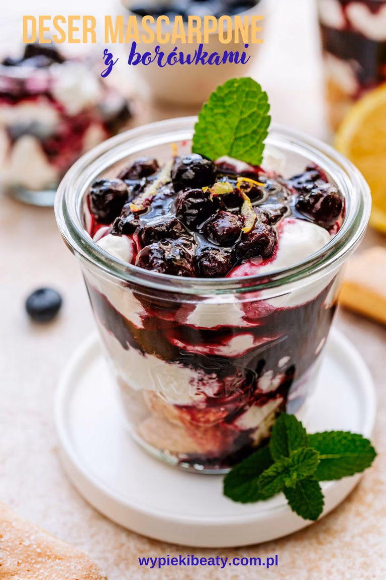 Mus mascarpone z borówkami