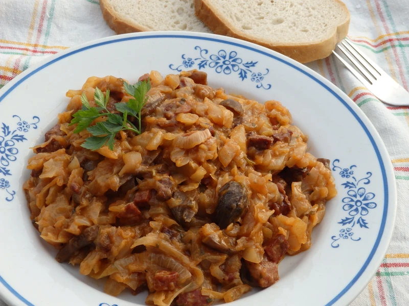 Kapusta z grzybami