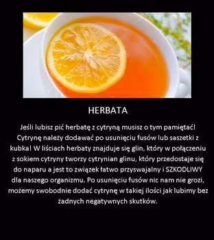Pijesz herbatę z cytryną? Musisz o tym wiedzieć!