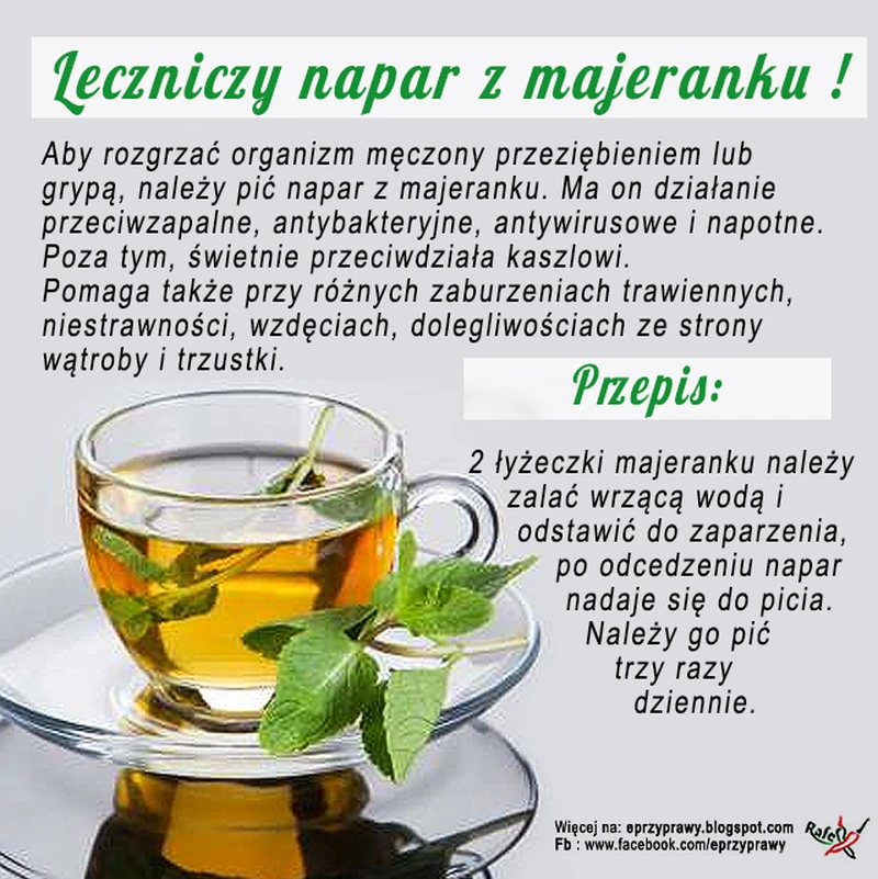 Leczniczy napar z majeranku ...