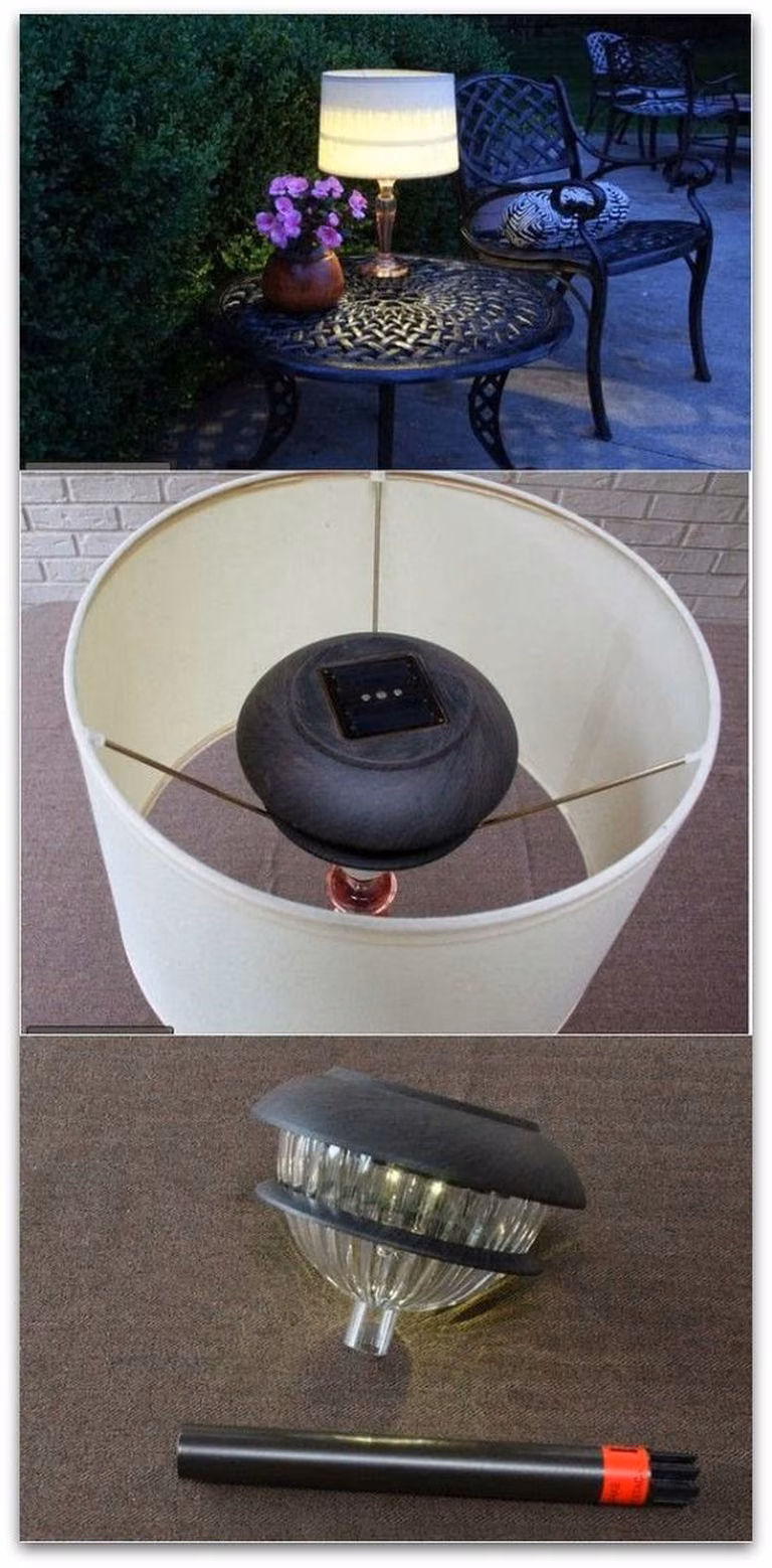 Lampa z panelem słonecznym