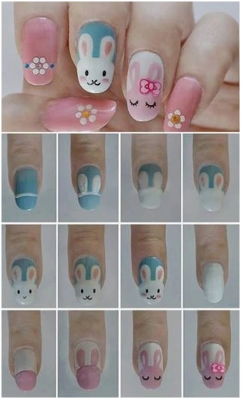 Manicure na wielkanoc