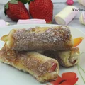 Roladki z chleba tostowego z mascarpone i owocami