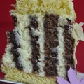 TORT ZEBRA, ŚMIETANKOWO - MIGDAŁOWY