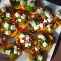 Pieczone bataty z pesto i serem feta