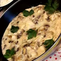 Kurczak z pieczarkami w kremowym sosie pieczarkowym