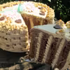 Tort bez pieczenia-herbatnikowy z masą czekoladową i kawową