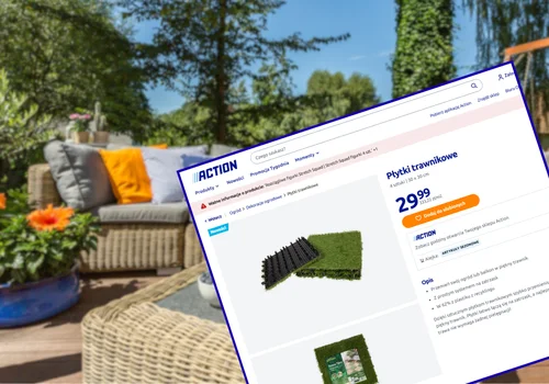 Te płytki trawnikowe z Action za 29 zł bosko odmienią balkon i taras! Bez bałaganu, zero podlewania, montaż to pestka - zielona oaza w kilka chwil