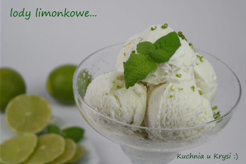 Lody limonkowe z mlekiem kokosowym