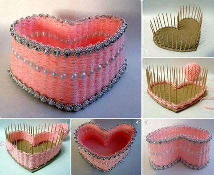 Pomysłowe pudełko w kształcie serca