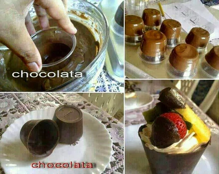 Zrób kubeczki z czekolady