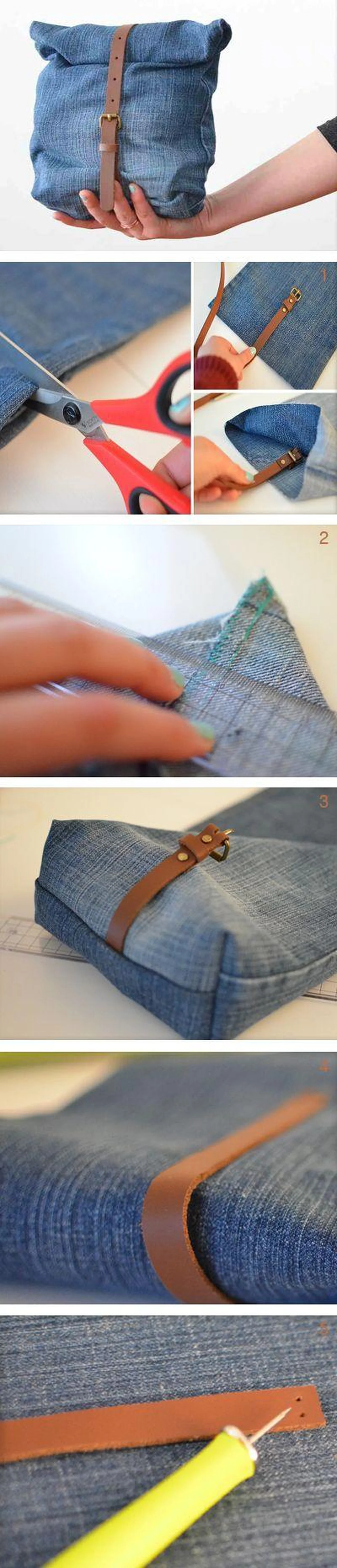 Elegancka torba z jeansu - instrukcja