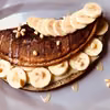 Omlet makowy z bananem i serem żółtym