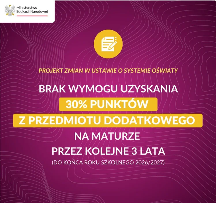 Zdjęcie Koniec z progiem 30% na maturze! Ministerstwo Edukacji obejmie 3 roczniki wyjątkową ulgą! #1