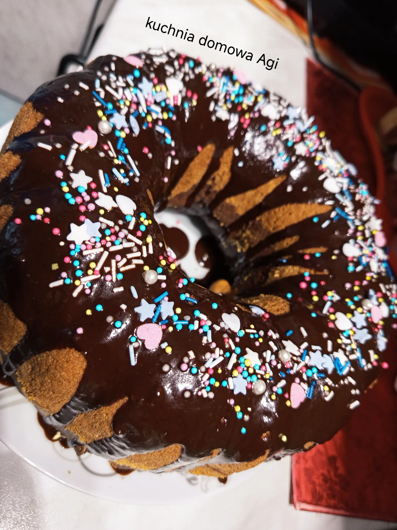 Babka piaskowa na majonezie z kakao i polewą kakaową