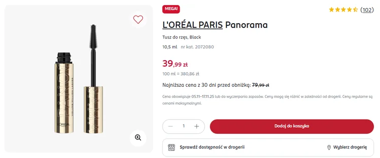 Zdjęcie Ten tusz do rzęs bije rekordy popularności i ma setki dobrych opinii! Rossmann przecenił go właśnie o 40 zł #1